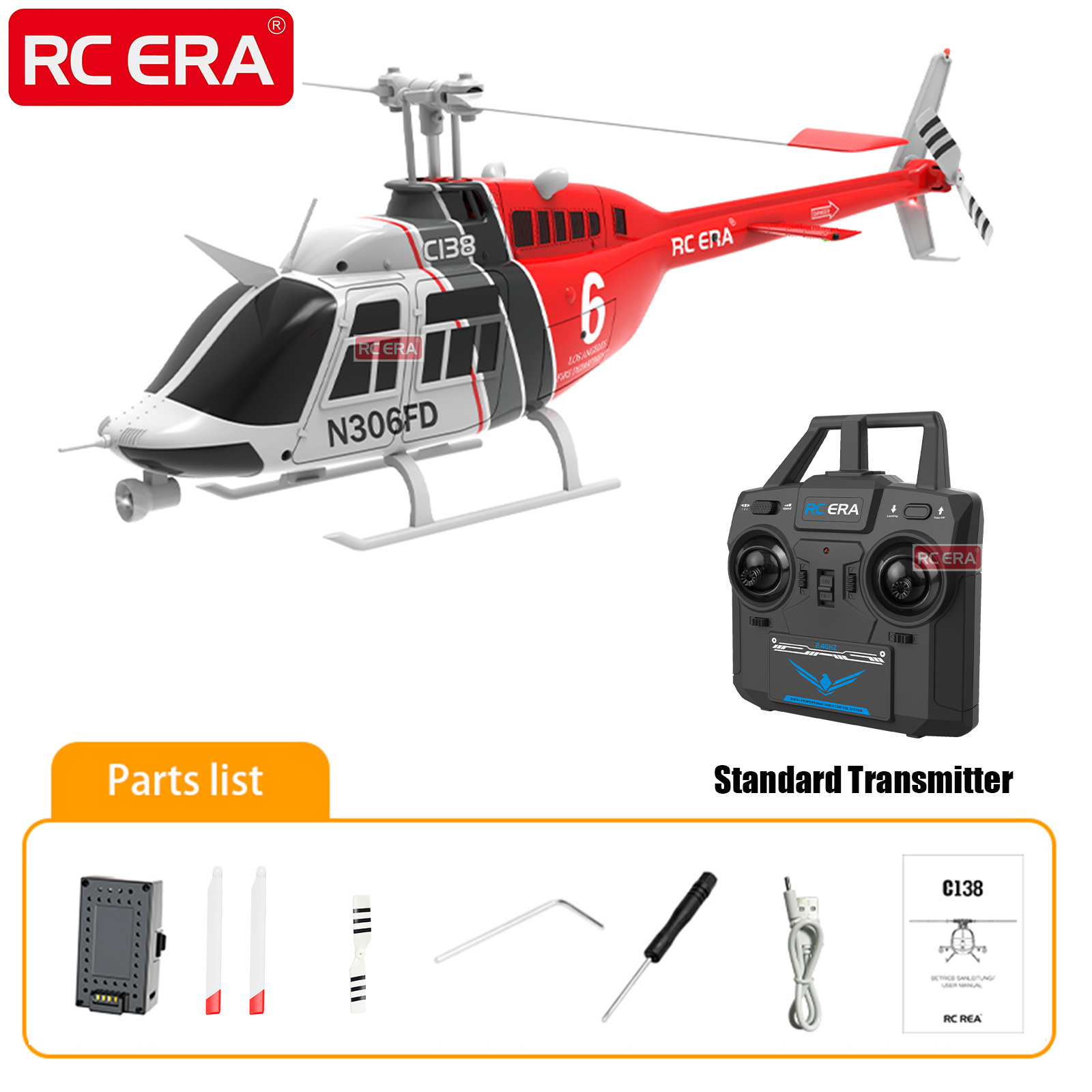 RC ERA C138 BELL 206 Jet Range - đánh giá và giá Rc Helicopter Gyro