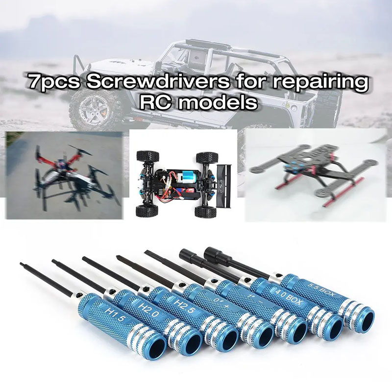 7Pcs 1.5 2.0 2.5mm RC Hex Driv - đánh giá và giá Rc Helicopter Tool Kit