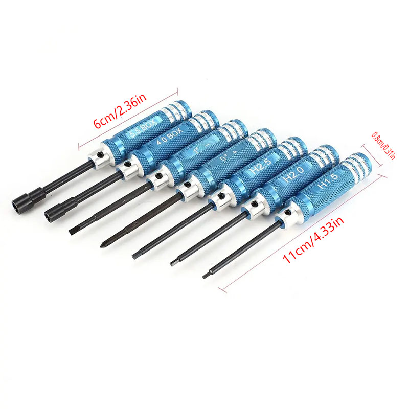 7Pcs 1.5 2.0 2.5mm RC Hex Driv - đánh giá và giá Rc Helicopter Tool Kit