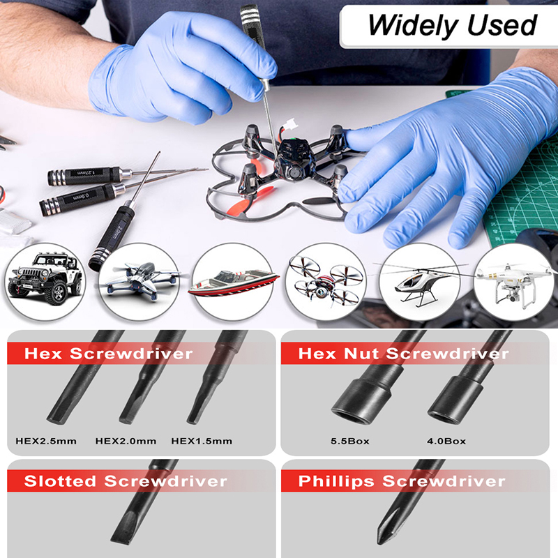 7Pcs 1.5 2.0 2.5mm RC Hex Driv - đánh giá và giá Rc Helicopter Tool Kit