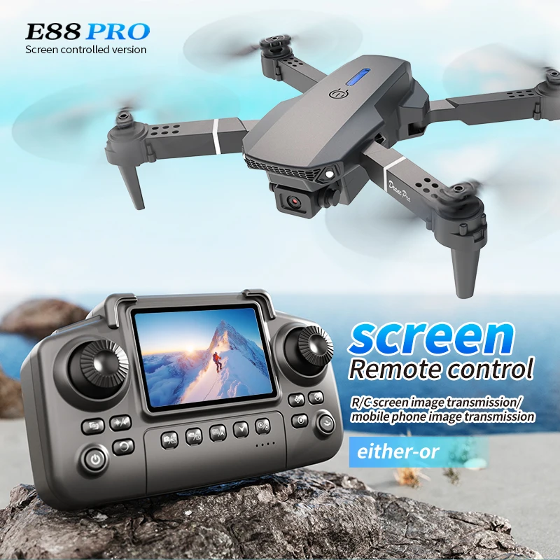 Professional E88 PRO Drone wit - đánh giá và giá Rc Helicopter Electric