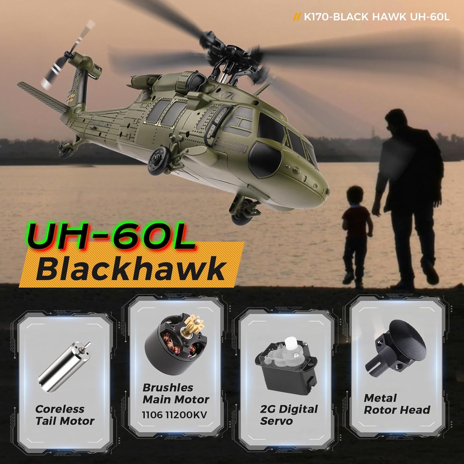 WLtoys K170 Brushless 4-CH RC  - đánh giá và giá Rc Helicopter Gyro