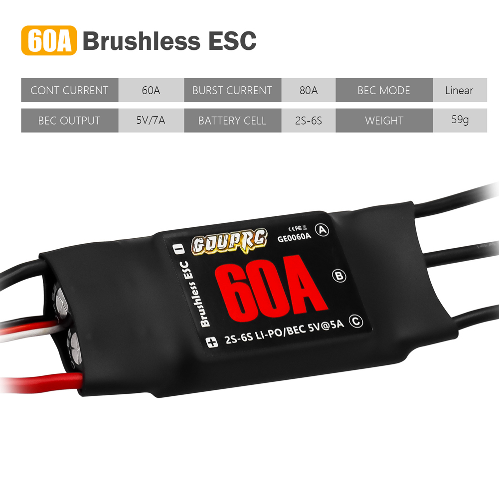 60A Brushless ESC 2-6S Electri - đánh giá và giá Rc Helicopter Electric