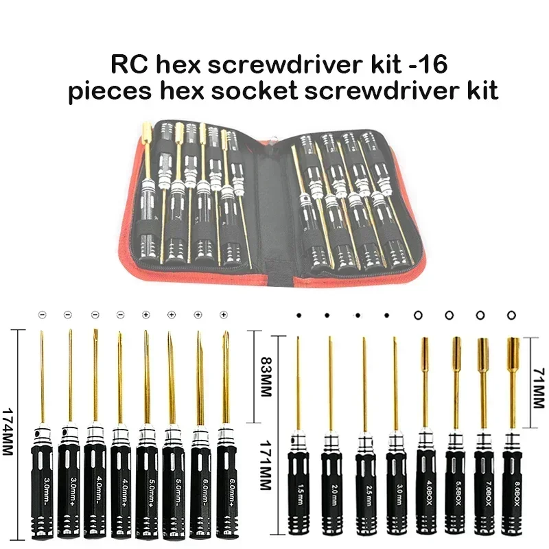 RC Hex Driver Set - 16pcs Hex  - đánh giá và giá Rc Helicopter Tool Kit