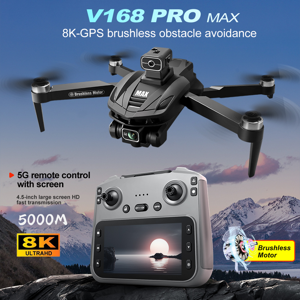 V168 PRO Max GPS Drone 8K Prof - đánh giá và giá Rc Helicopter Electric