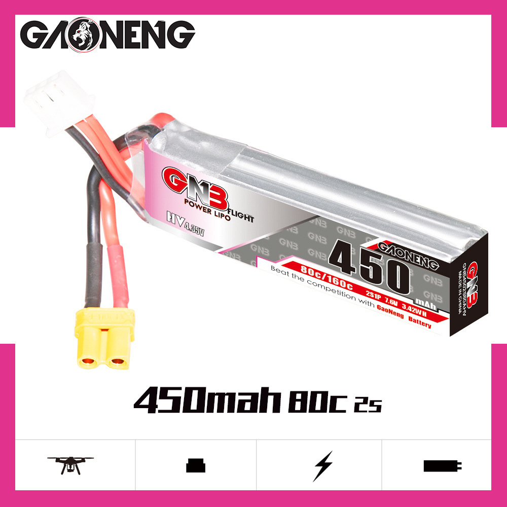 GNB LiPo Battery HV 2S 7.6V 45 - đánh giá và giá Rc Helicopter Parts